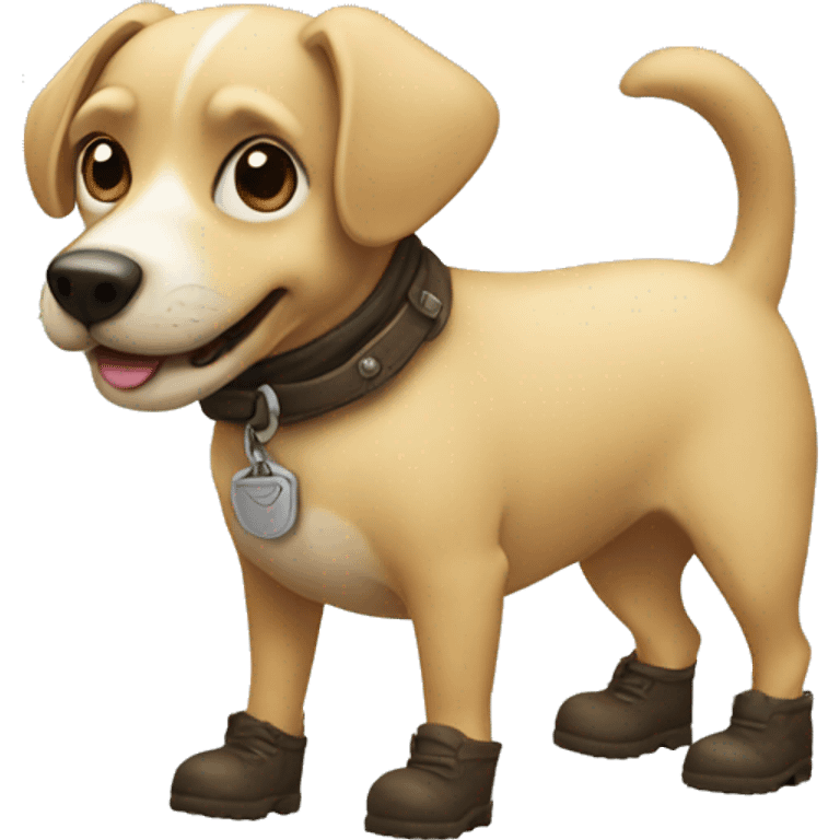 Dog with a boots emoji