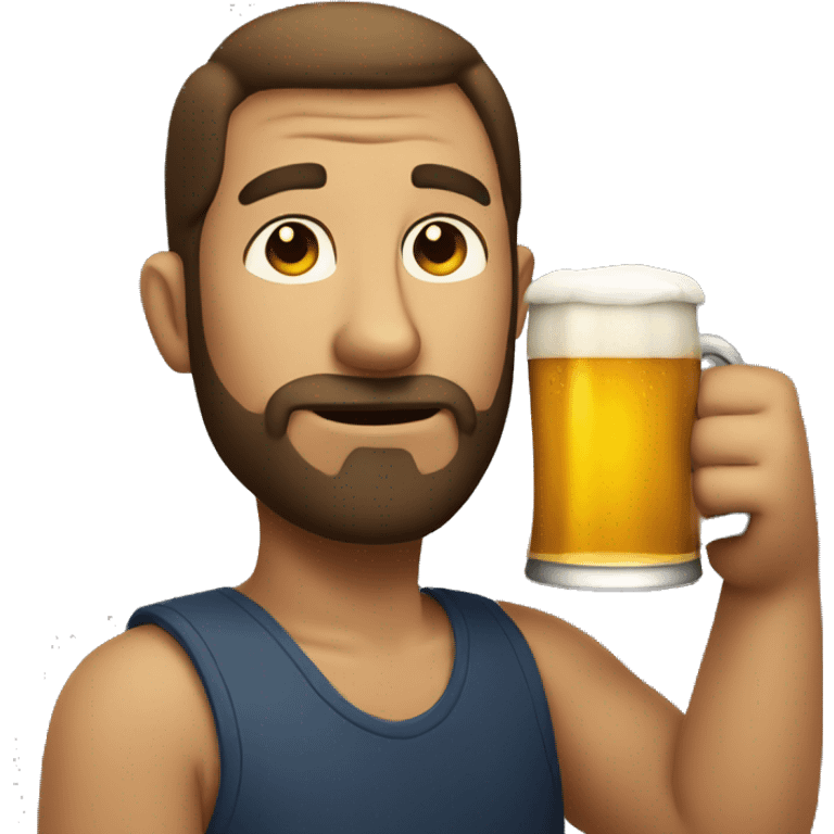 Man drinking beer emoji