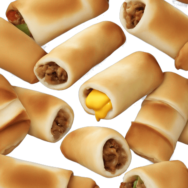 cheesesteak eggroll emoji