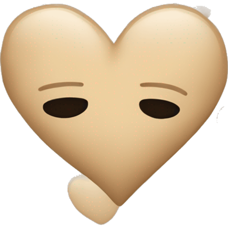 Beige heart with hugs emoji