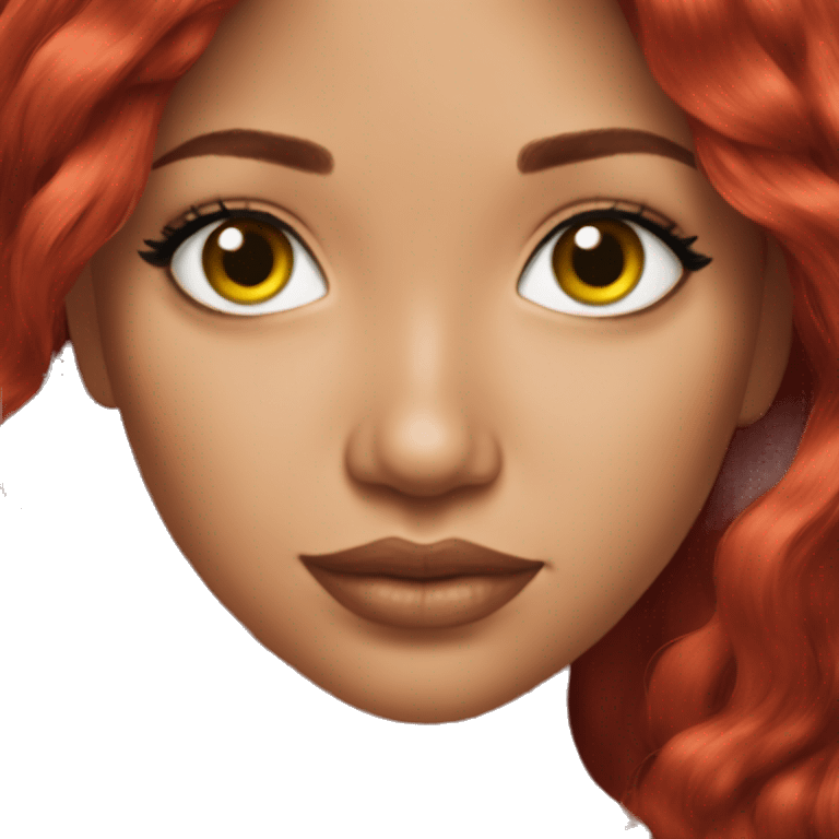 Beautiful girl valley girl red hair emoji