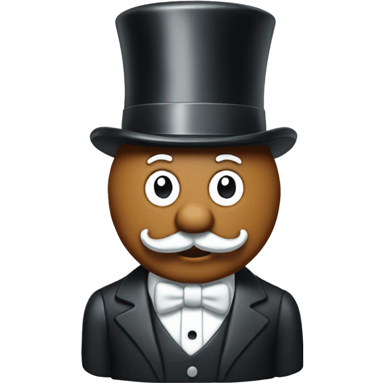 Gingerbread Mr. Monopoly emoji