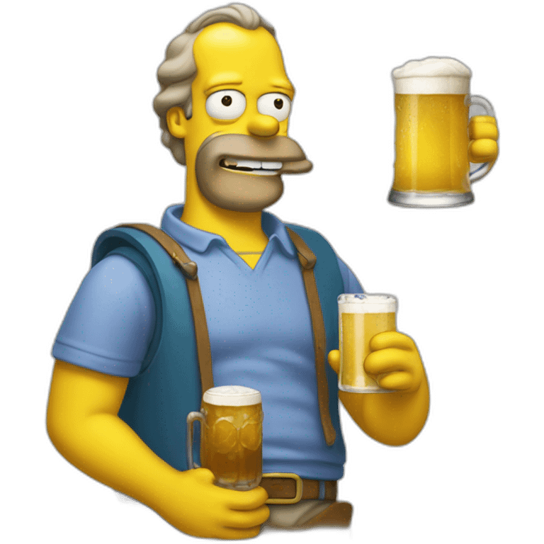 homer simson avec une bierre emoji