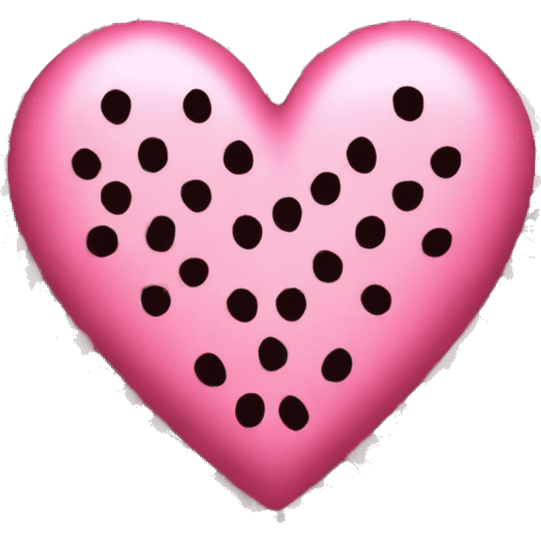 Leopard print pink heart with laces  emoji