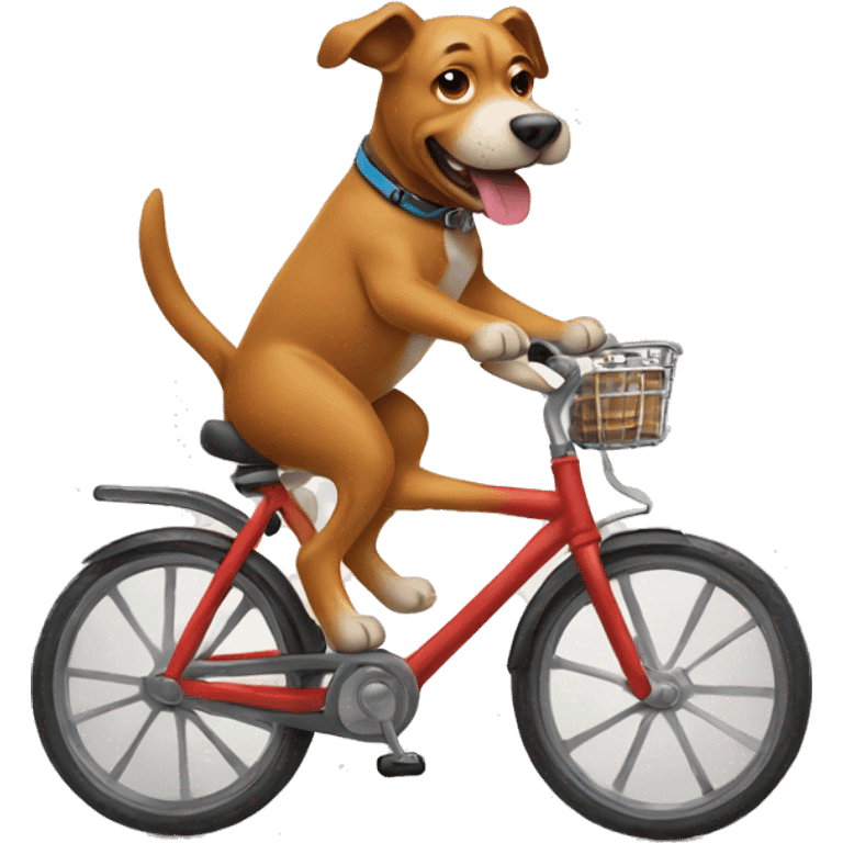 Dog riding a bike emoji