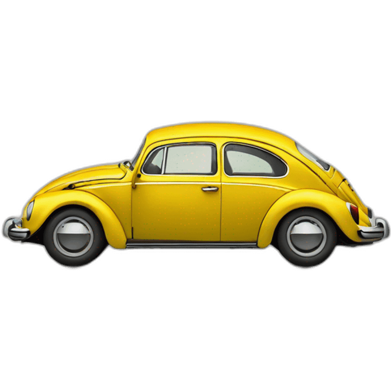 Volkswagen coccinelle jaune emoji