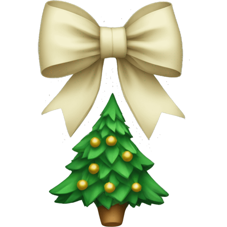 Christmas tree bow emoji