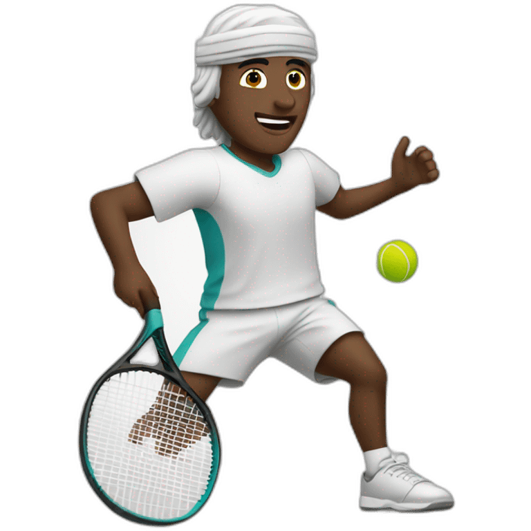 Emir playing tennis emoji