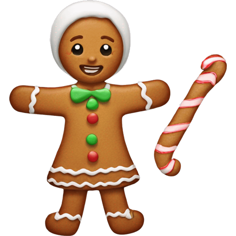 Gingerbread cookie girl  emoji