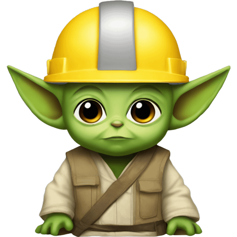 baby yoda foreman In a yellow construction helmet emoji