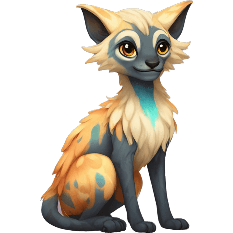 Colorful vernid fantasy creature LiLaiRa GriffSnuff Kamirah Falvie whiskers paws full body emoji