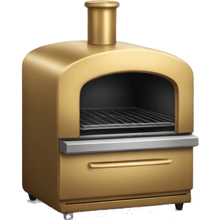 Realistic gold oven. emoji