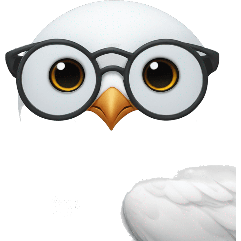 mouette with lunette emoji