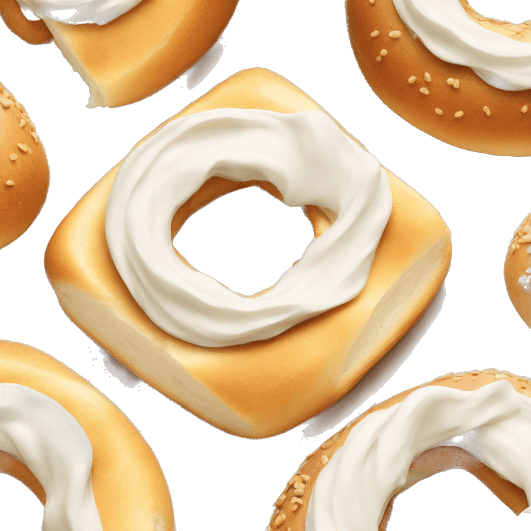 bagel cream cheese emoji