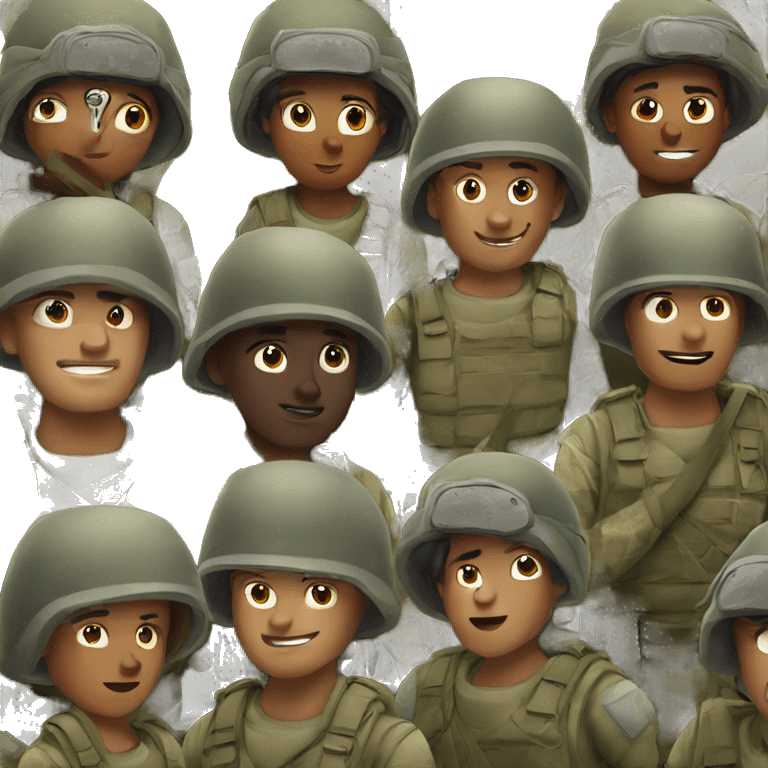 Group of soldiers emoji