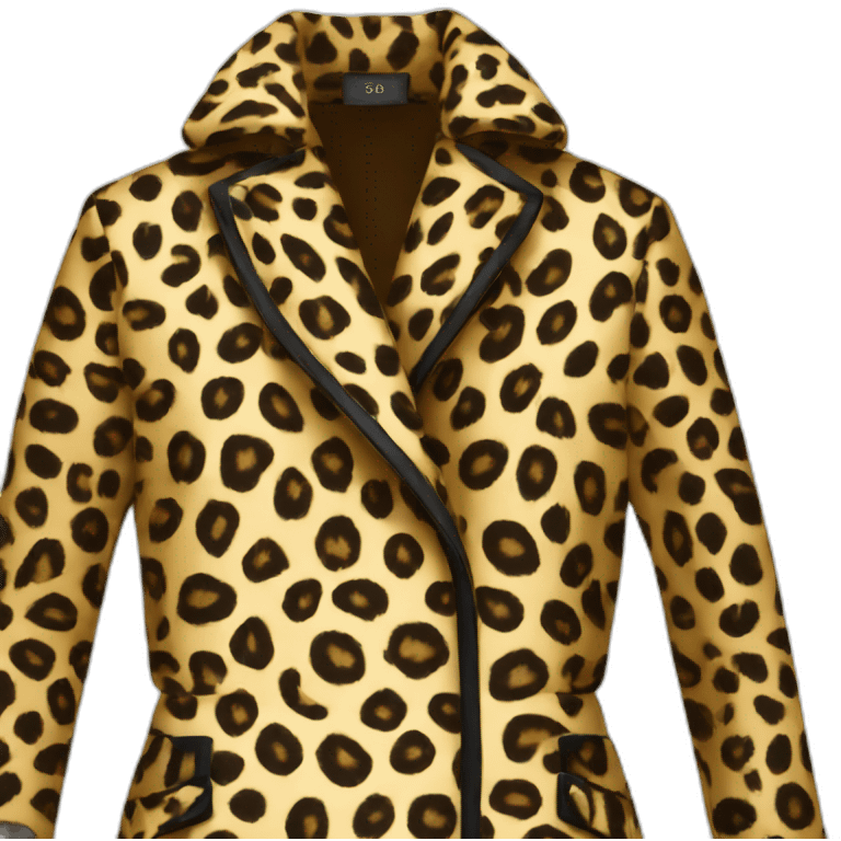 leopard print coat emoji