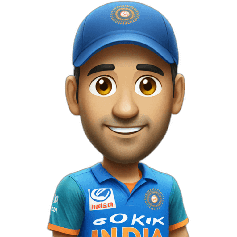 Ms dhoni in Indian jersey emoji