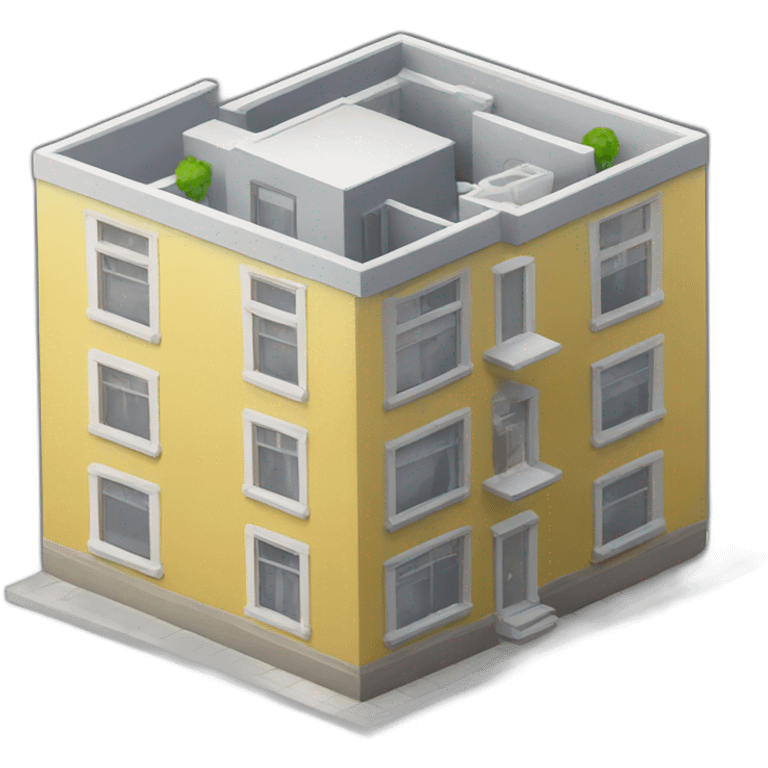 apartment isometric emoji