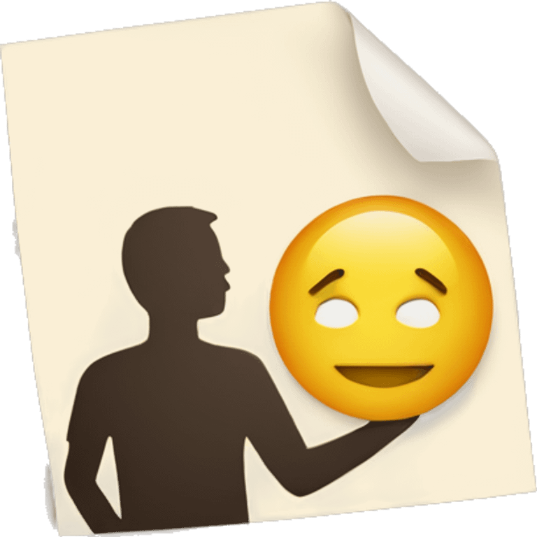 silueta de españa con un juez dentro mostrando un papel emoji