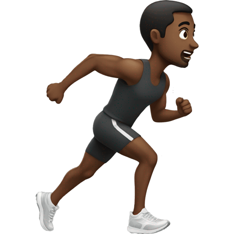 black man running  emoji