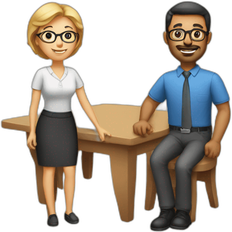 mom and dad teacher emoji