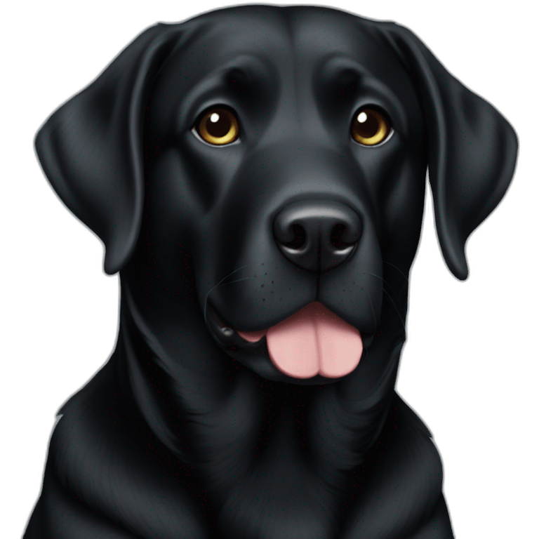 black lab no tail emoji