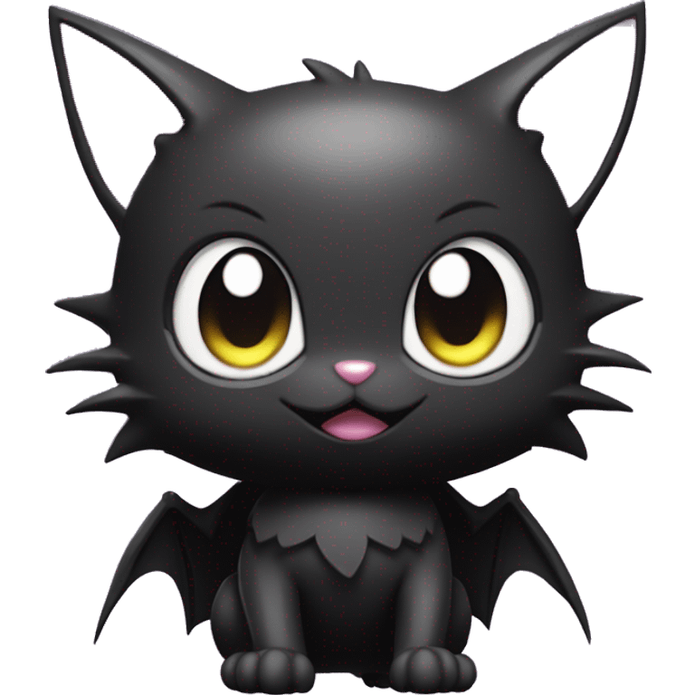 Cool Cute Edgy Dark Black Batty Chibi Noibat-Cat-Pokémon-Fakémon-hybrid emoji