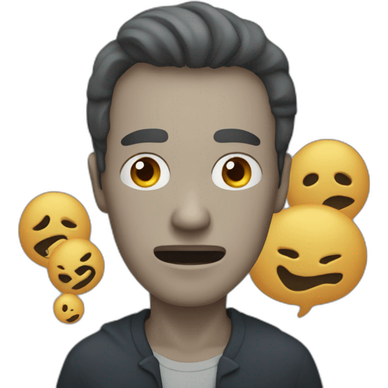 man being haunted by his victims emoji