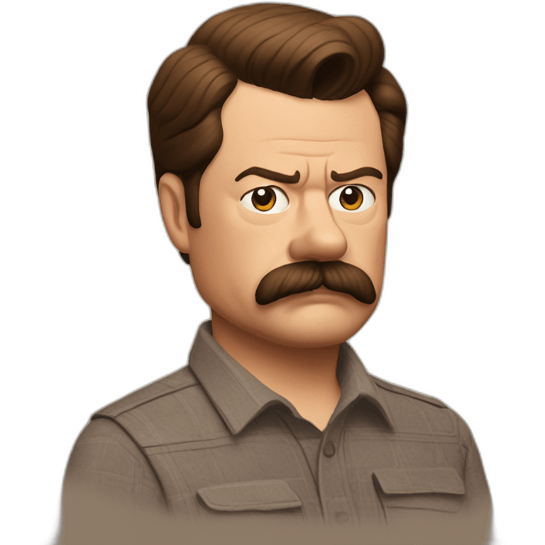 Ron Swanson parks and recreation emoji