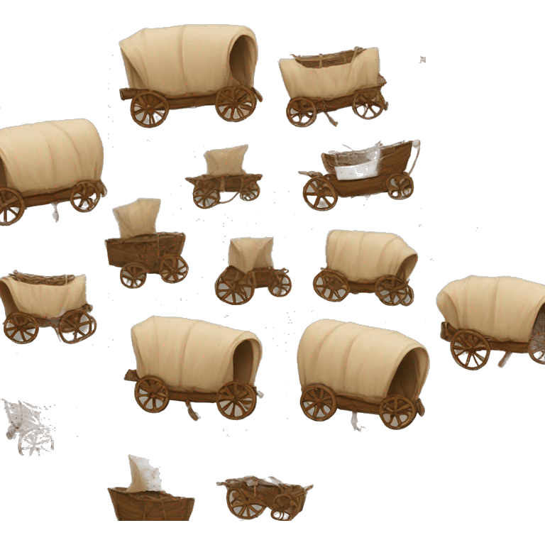 covered wagon mixed with a drag emoji