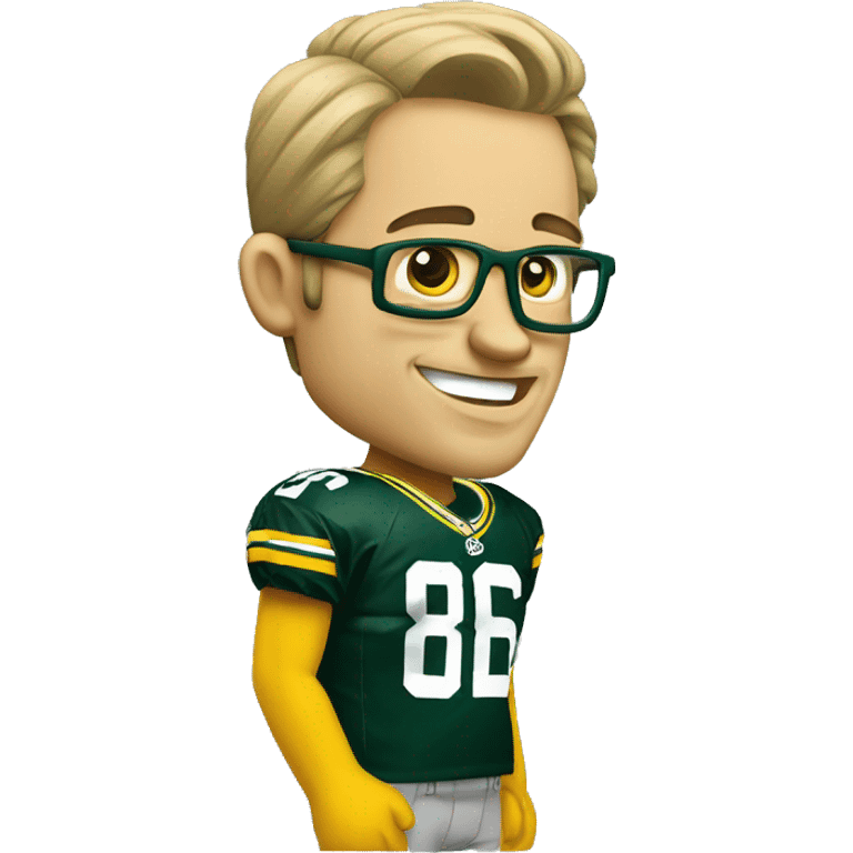 Green Bay packer happy fan emoji