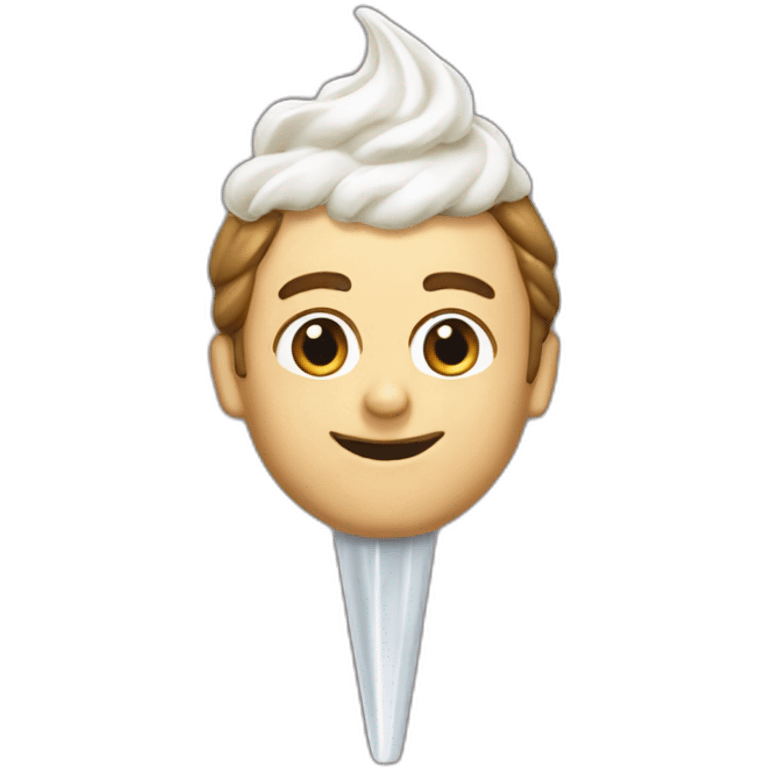 macron avec une glace emoji