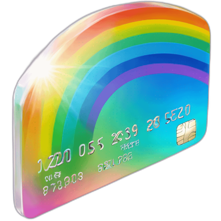 Rainbow crystal credit card emoji