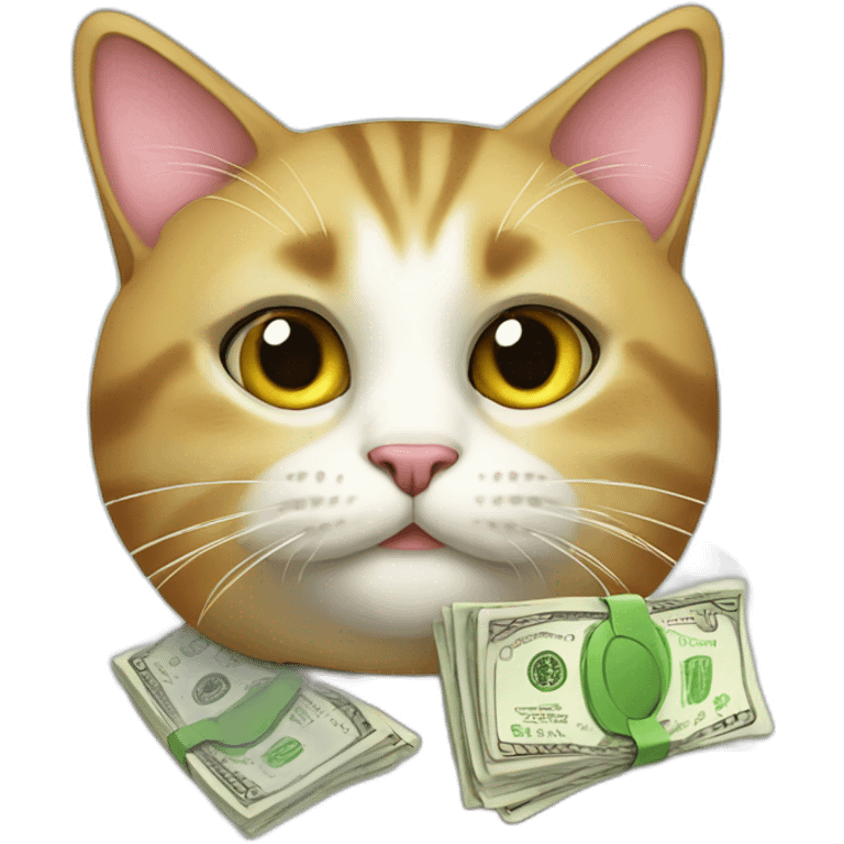 Cat with money  emoji