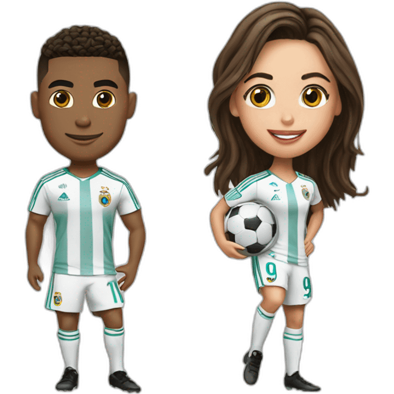 ronaldo play football with georgina emoji