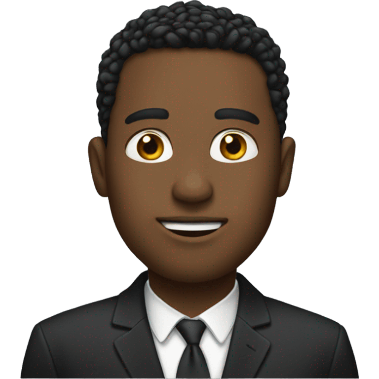 the emoji must be a black male in a suit with a high top  emoji