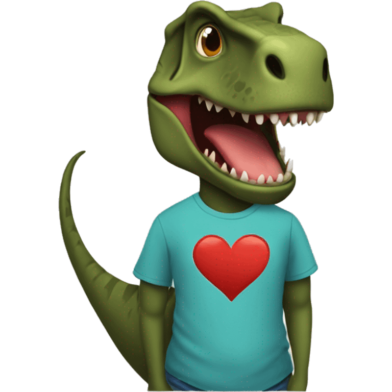 T-Rex wearing an “I love Anna” t shirt emoji