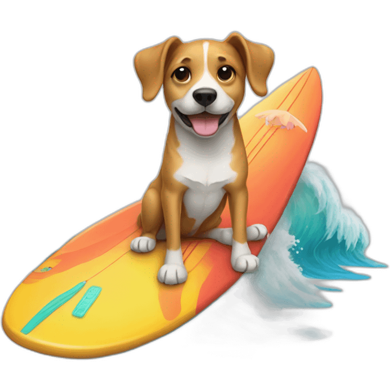 Dog with a surfboard emoji