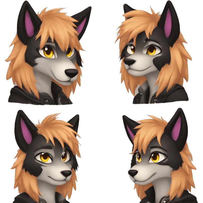 Edgy anthro furry by Falvie, AngieWolf emoji