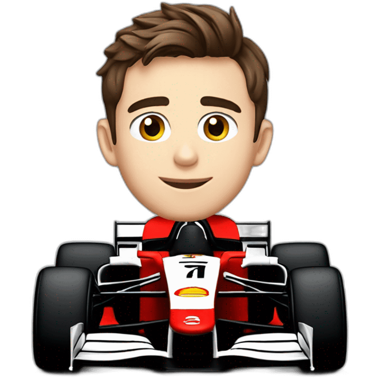 Charles Leclerc f1 driver in a car emoji