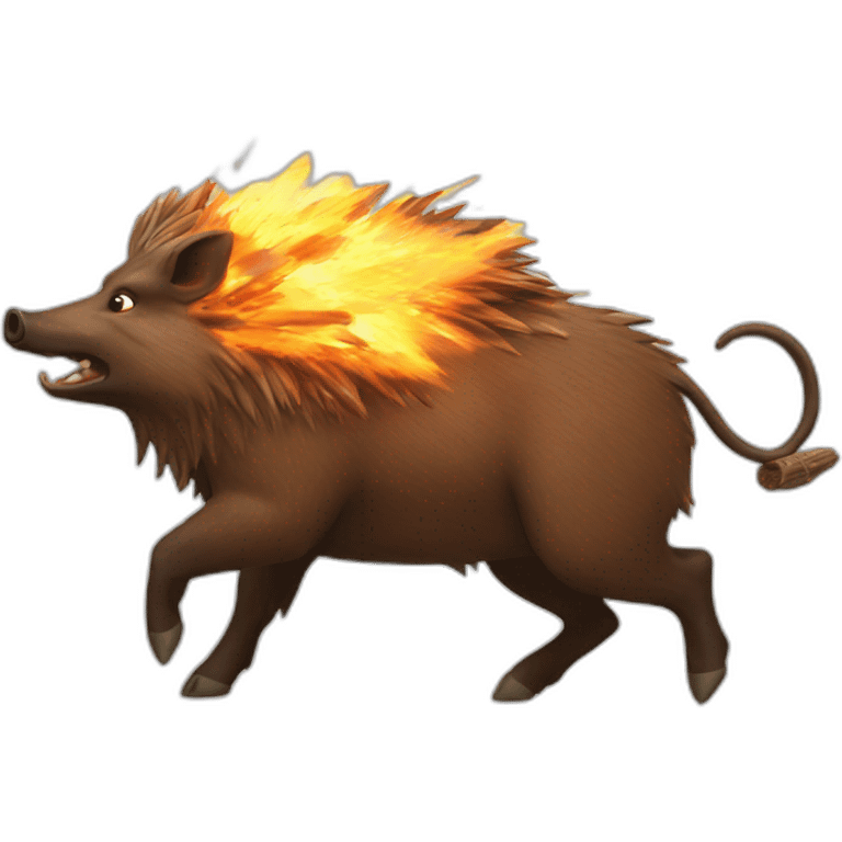 Explosing boar emoji