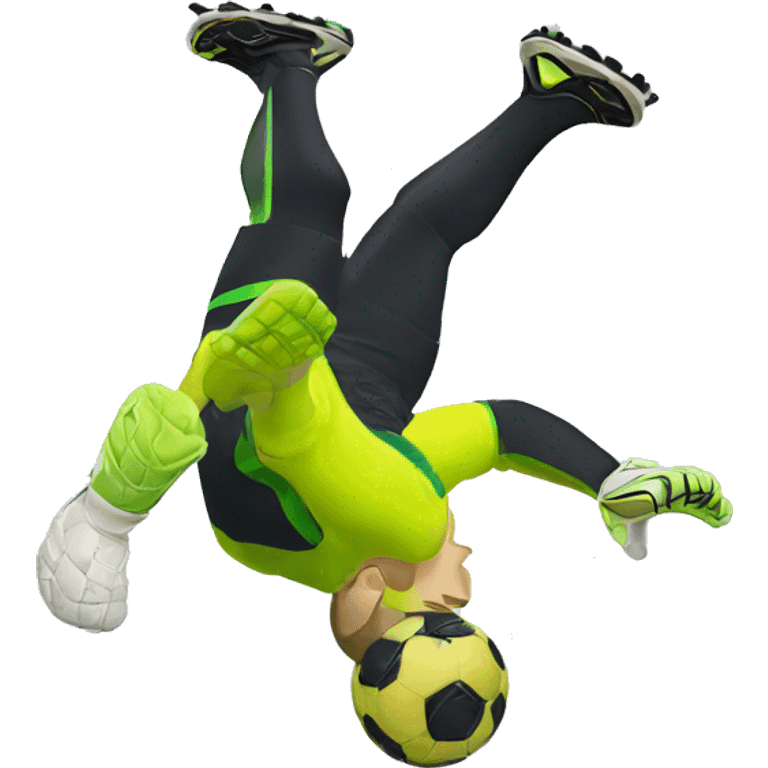 Goalkeeper diving up emoji