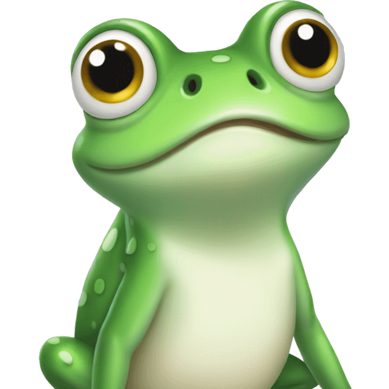 HAPPY CURIOUS frog FARM LONG TAIL emoji