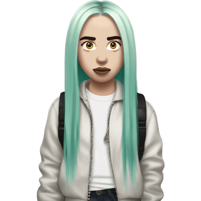 Billie Eilish cabello negr emoji