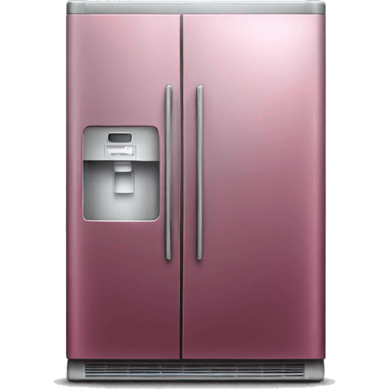 Realistic metallic raspberry color fridge isolated.  emoji