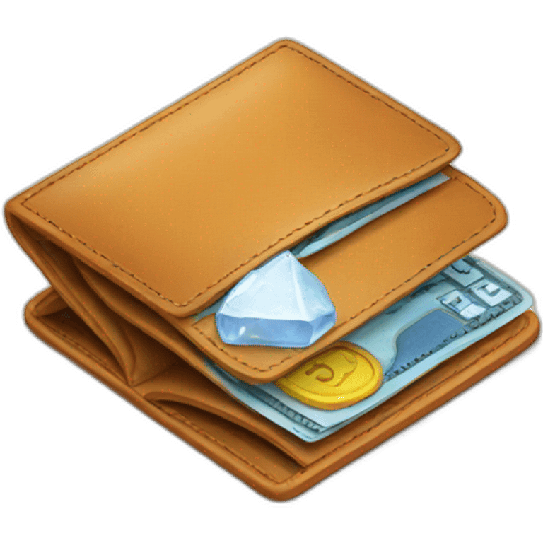 wallet with ices emoji