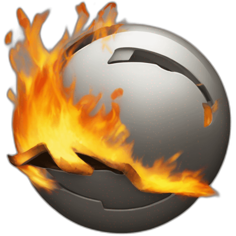 browser icon catching fire emoji