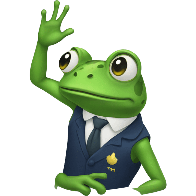 Discord frog salute emoji