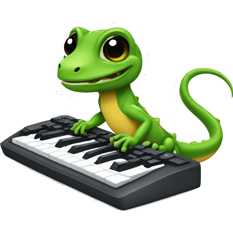 gecko with keyboard and mouse emoji