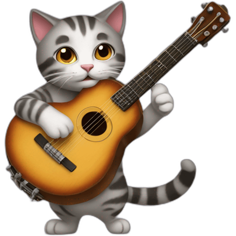 cat playing banjo emoji